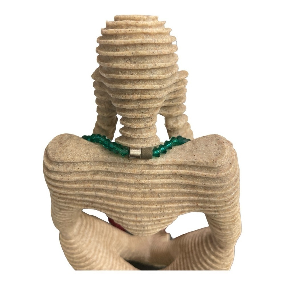 Red And Green Solid Weight Crystals Single Strand… - image 3